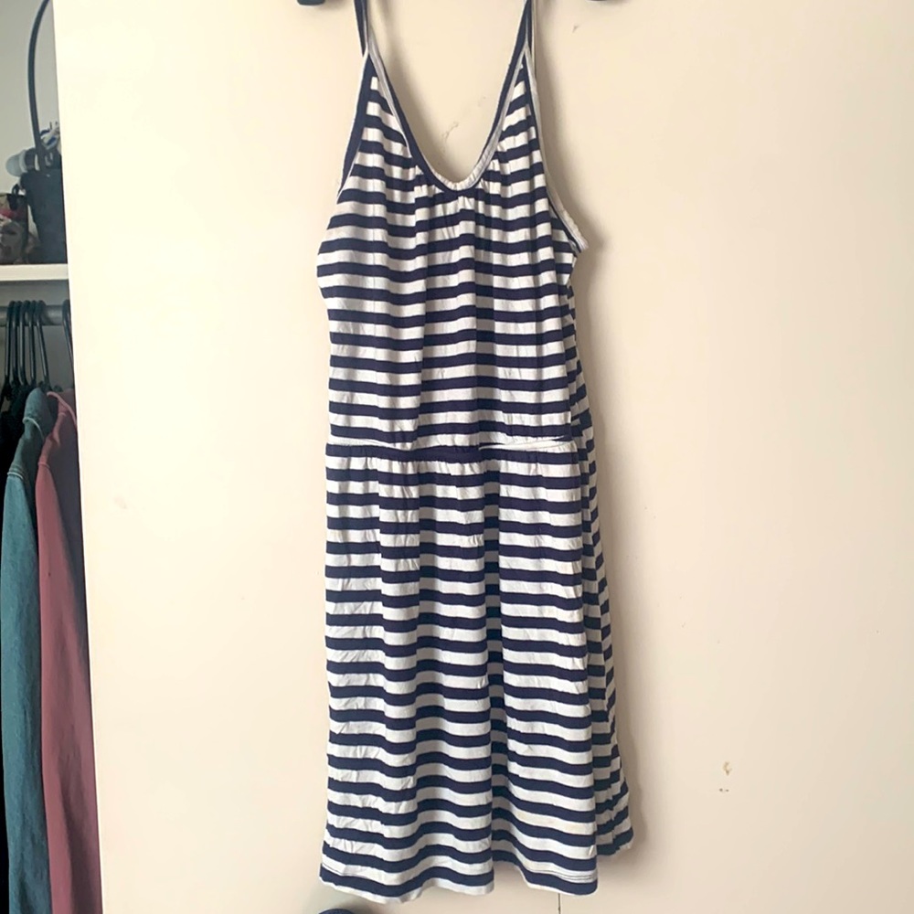 Striped charlotte ruse navy and white sundress